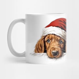 Christmas Peeking Puppy Mug